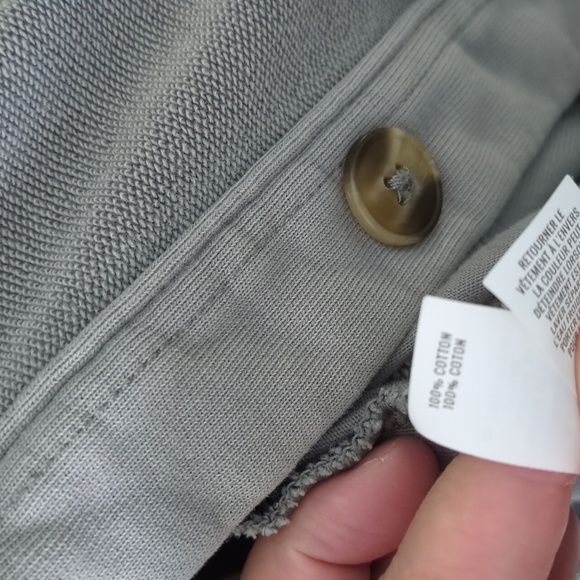 Aerie Oversized Luxe Trucker Shaket Relaxed Fit Gray button down side pockets M - Picture 6 of 8